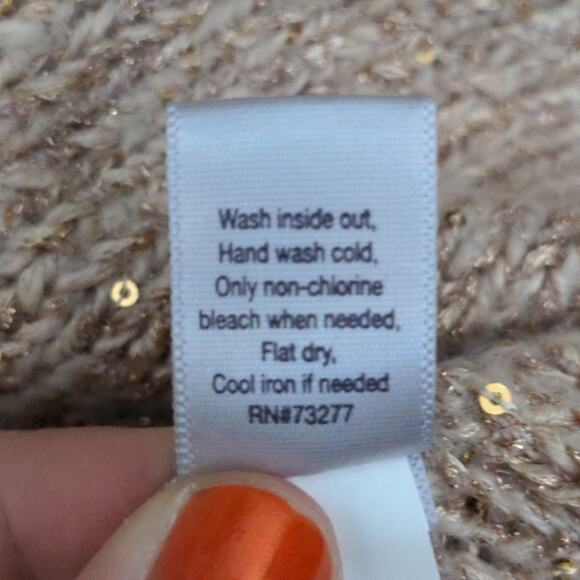 Sweater peach warm Jennifer lopez Sparkly - Picture 9 of 10